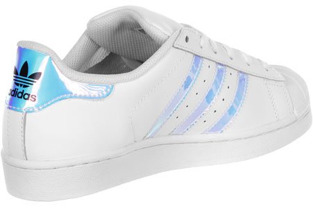 adidas superstar white metallic silver