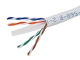 Monoprice Cat6 Bulk Bare Copper Ethernet Cable, UTP, Solid, Riser Rated (CMR), 500MHz, 23AWG (113677)