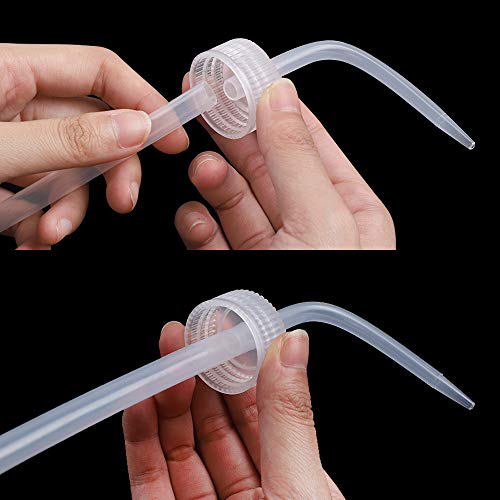 SUPERLELE 6pcs LDPE Safety Wash Bottle, 250ml 500ml 1000ml Plastic Squeeze Tattoo Bottle Medical Squirt Wash Bottle