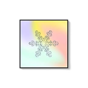 Framed Canvas Wall Art for Living Room, Bedroom Snowflake Theme Canvas Prints for Home Decoration Ready to Hang - 16x16 inches