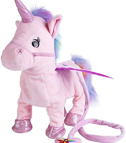 walking talking unicorn plush toy