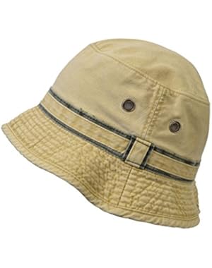 Packable Denim Bucket Hat, Unisex Washed Cotton Summer Travel Hat for Adults