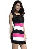 iecool Women Sleeveless Lace Sexy Clubwear Party Strip Cocktail Mini Dress