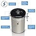 SparkPod Airtight Coffee Container w/Grounds Scoop (Large) Stainless Steel Canister w/ CO2 Valve | Kitchen Accessory for Flour, Sugar, Condiments | Ecofriendly
