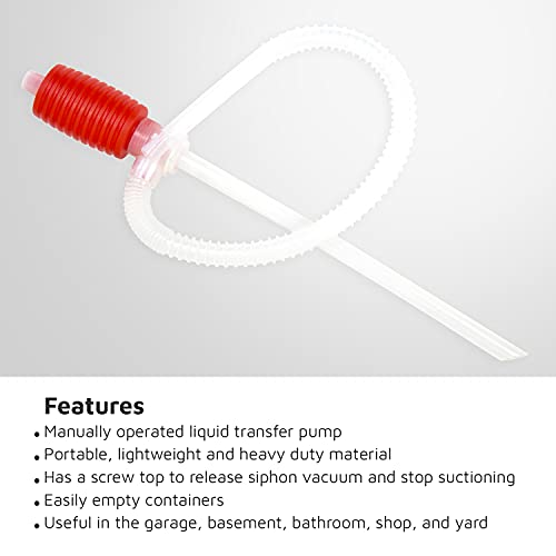 Water & Fuel Transfer Pump Siphon Large Squeezing Gas Siphon for Lawn