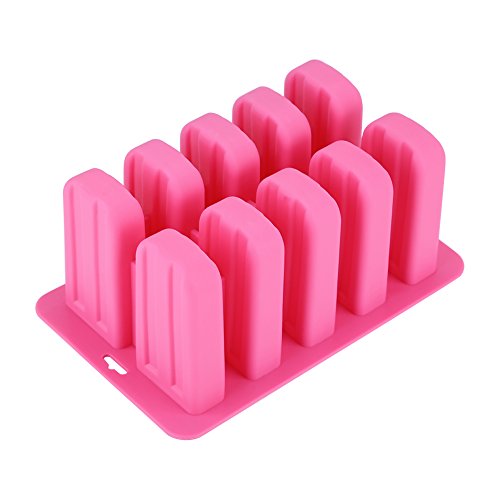 Ice Cream Maker Mould, Popsicle Molds Food Grade Silicone Frozen Ice Cream Maker for Children Summer Bar Accessories(pink)