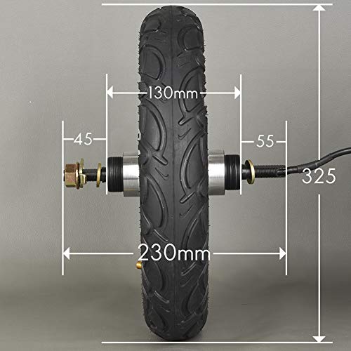 12inch Electric Scooter Conversion Kit 24V 350W Hub Motor DC Brushless Controller Twist Reverse Throttle and Brake for Mobility Scooter, Motor Vehicle Accessories (36V 350W Only Scooter Motor Wheel) - Thumbnail 2