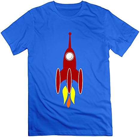 Red Rocket Short Sleeves Cotton Tee Couple T Shirt For Mens Crew Neck