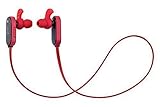 Sweat Proof & Water Proof Bluetooth Headphones - Wireless Earbuds for Working Out, Sports, Running, Gym, Exercise - NeoJDX Wingz - Red