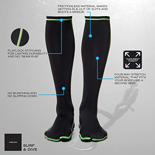 WETSOX Originals Split Toe- The Only Wetsuit / Water Sock Accessory Designed to Reduce Friction, Insulate and Prevent Chafing (Medium)