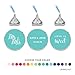 Andaz Press Personalized Chocolate Drop Labels Trio, Fits Kisses, Wedding, 216-Pack, Stickers Custom Made Any Name and Color