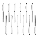 New Star Foodservice 58789 Stainless Steel Windsor Pattern Dinner Knife, 8.2-Inch, Set of 12