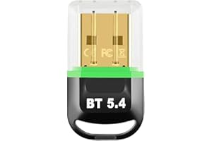 Bluetooth 5.4 Adapter for PC, Bluetooth 5.4+EDR USB Dongle, 7-Devices Connect, Bluetooth Receiver Transmitter for Wireless Ke