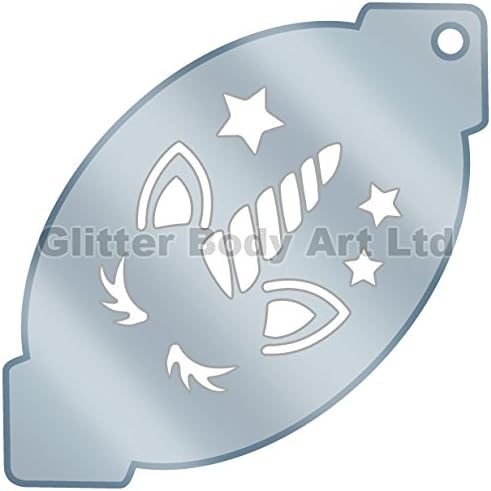 Glitter Body Art Ltd unicorn Face Paint Stencil - Unicorn Lashes 062