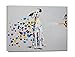 SEVEN WALL ARTS - Modern Animal Cute Pet Dog Painting Colorful Dalmatian Puppy with Colorful Footprint Funny Dogs Artwork for Home Decor 36x24 Inch