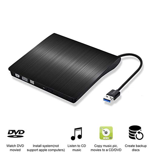 image for Topker USB 3.0 DVD-ROM Optical Drive External Slim CD ROM Disk Reader 