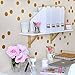 Gold Polka Dot Wall Decals - Girls Appliques Circle Décor Stickers - Gold Decals Polka Dot Stickers Nursery [207 Art Bedroom clings] with Free Bird Gift!