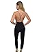 Sedrinuo Women's Top Cross Backless Jumpsuit Black
