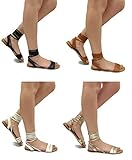Spirit Moda Olivia-18 Over Toe Strap Sandals Wrap Around Womens Lace-Up Casual Roman Strappy