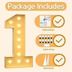 4FT Marquee Light Up Numbers Letters, Mosaic