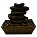 Sunnydaze Cascading Rocks Tabletop Fountain with LED Lights, 12 Inch Tall