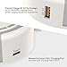 Bototek 6-Port USB Charger Desktop Charging Station Dock & Organizer with USB C port and QC 3.0 Charger Port, Charging Stand Included, for Smart Phones & Tablets White