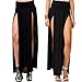 Zeagoo Women's Trends High Waisted Double Slits Maxi Skirt