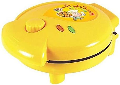 Cartoon Mini Cake Makers, Cupcake Makers Household Fully Automatic Multifunction Double-Sided Heating Dessert Maker-Yellow 24x20.5x5cm(9x8x2inch)
