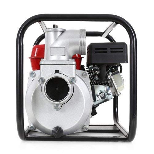 EBERTH 3 Motobomba 60.000 l/h, 6,5 CV Motor a gasolina, Conexión de 3  pulgadas, 30m Altura de entrega, 7m Altura de succión, Arranque rectractil  Estanques y jardines de agua Decoración de exterior