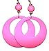Neon Fluorescent Large Retro Hoop Dangle Costume Earring