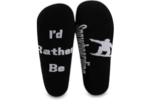 G2TUP Skiing Socks Skier Gift Snowboarder Casual Socks for Snowboarding Lovers I’d Rather Be Snowboarding
