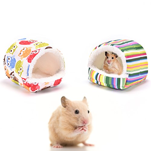 Ioffersuper 1 Pcs Pet Soft Pad/Bed/House/Nest Small Animal Cage For Hamster/Hedgehog/Rat/ (B) - Thumbnail 2