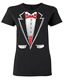 Tuxedo Funny Women T Shirt Funny Shirts Large Black