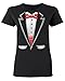 Shop4Ever Tuxedo Costume Women's T-Shirt Funny Shirts Large Black 0