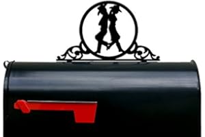 NEWNAN METAL WORKS Cowboy and Cowgirl Mailbox Topper/Sign
