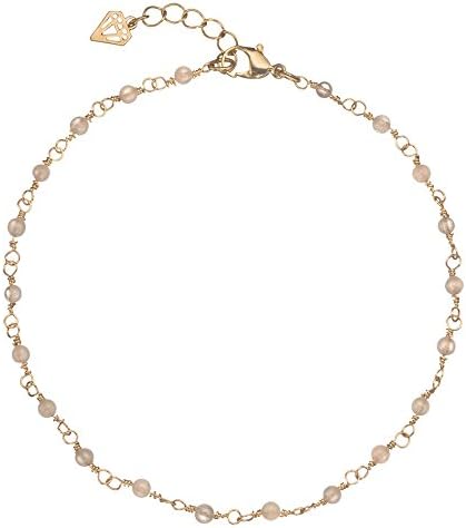 Moonstone Anklet (gold plated base metal)