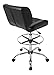 Studio Designs Black Crest Drafting Work Chair with Foot Rest - Adjustable Height - Contoured for Desk or Drafting Table