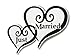 Just Married Heart Car Magnet