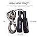 Jump Rope Adjustable Speed Rope with Carrying Pouch - Cardio Jumping Rope for Men, Women, and Children of All Heights and Skill Levels - Great for Crossfit Training, Boxing, and MMA Workouts(Black)