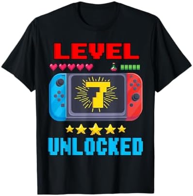 Amazon.com: Level 7 Unlocked Gamer 7th Birthday Video Game Boys T