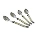 French Home Laguiole 4-Piece Coffee Spoons Set – Sophisticated Stainless Steel Spoons with Ivory-Colored Handles – Laguiole Flatware Set for Tea, Coffee, Desserts, and Ice Cream (6
