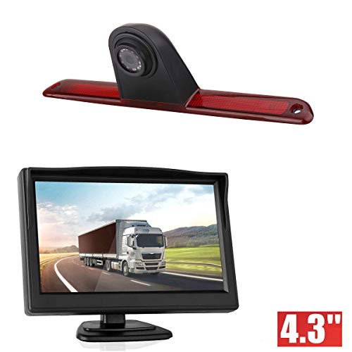 Night Vision 3rd Brake Light Reversing Backup Camera + 4.3 inch TFT Monitor Display for VW Crafter/Freightliner Sprinter/Mercedes Sprinter W906 324H 524H Dodge Sprinter 1500 2500 3500