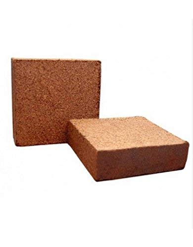 Purna Organics Cocopeat Brick 10 Kg(5Kg x 2 Block) - E x pands Upto 150 Ltrs of Cocopeat Powder