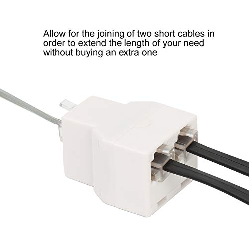 image for RJ11 6P4C 1 Female to 2 Female Telephone Line Splitters, Uvital Teleph
