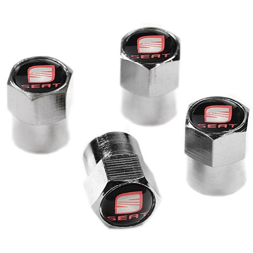 Seat Metal Chrome Tyre Valve Dust Cap