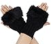 Simplicity Soft Fuzzy Faux Fur winter warm Crochet Fingerless Gloves/Mittens