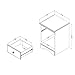 South Shore Summer Breeze 1-Drawer Nightstand-White Wash