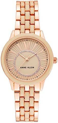 Anne Klein Women's Glitter Accented Bracelet Watch, AK/3924, Blush