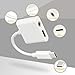 ZENVAN 2 in 1 USB-C Adapter, Best Type-c Converter for Charger and 3.5 mm Headphones for Google Pixel, iPad Pro (2018)/ Nexus/Samsung/Note 8/9/ Moto Z/ Z2 & More (USB-C & 3.5 Audio Adapter – White)thumb 3