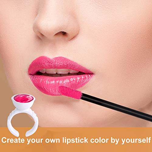 100PCS Disposable Tattoo Pigment Rings, Nail Art Eyelash Extension Glue Rings Cups Holder - Thumbnail 4